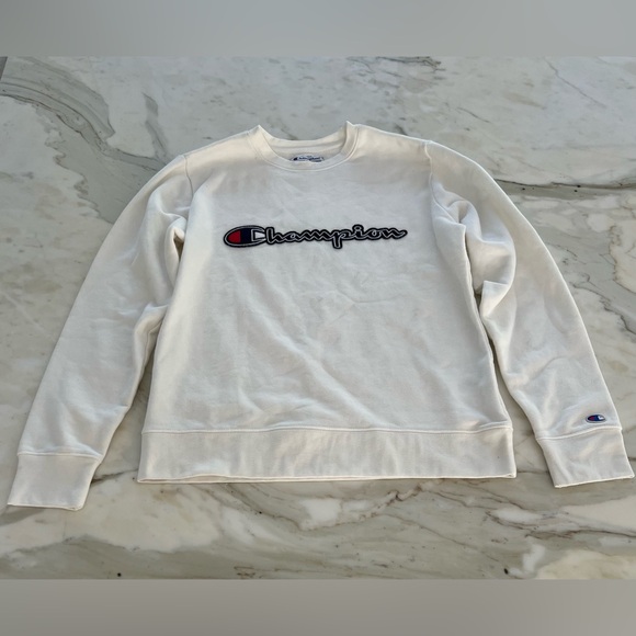 CHAMPION WHITE COTTON POLYESTER SWEATSHIRT SIZE S - Picture 3 of 13